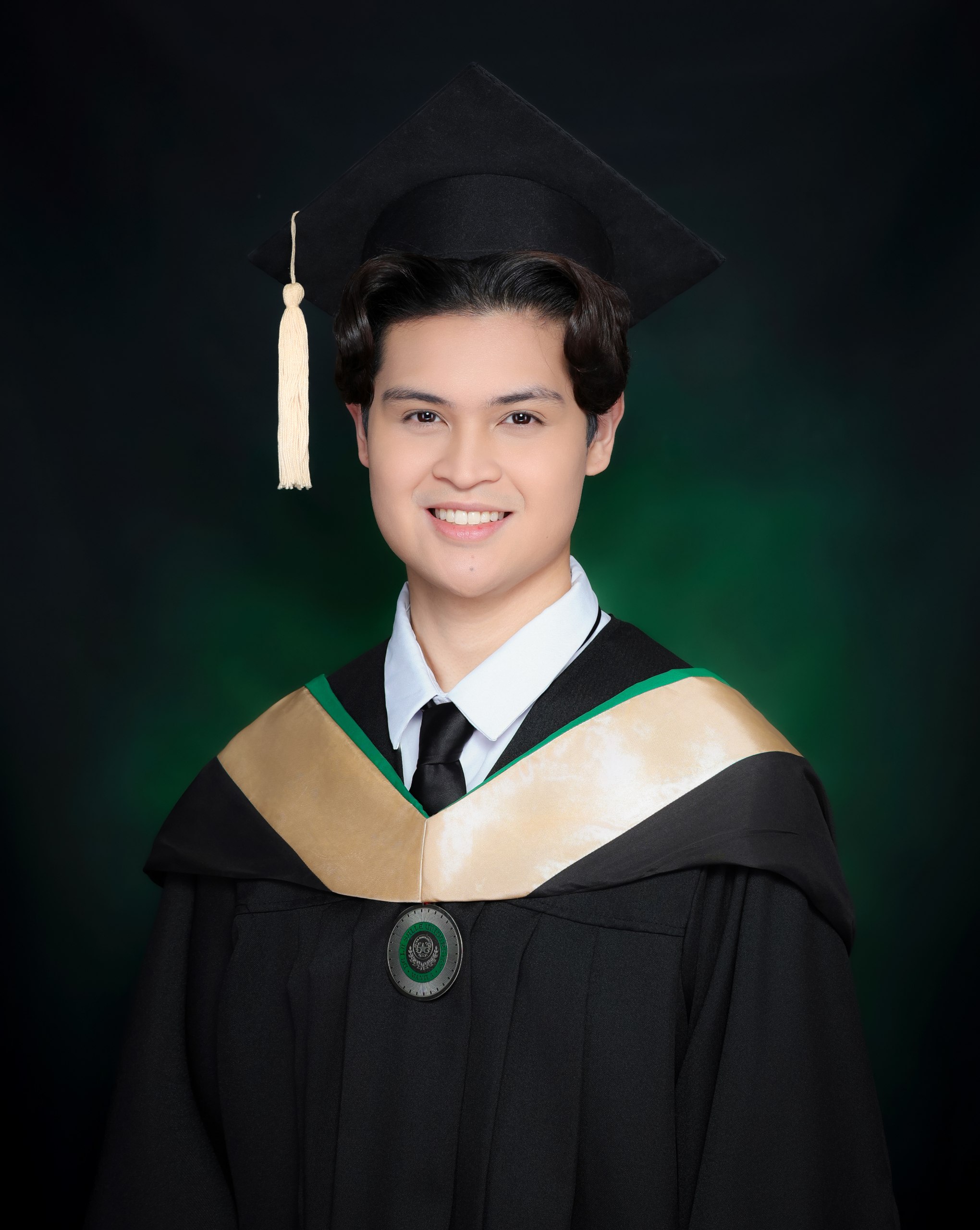 Graduation toga portrait
